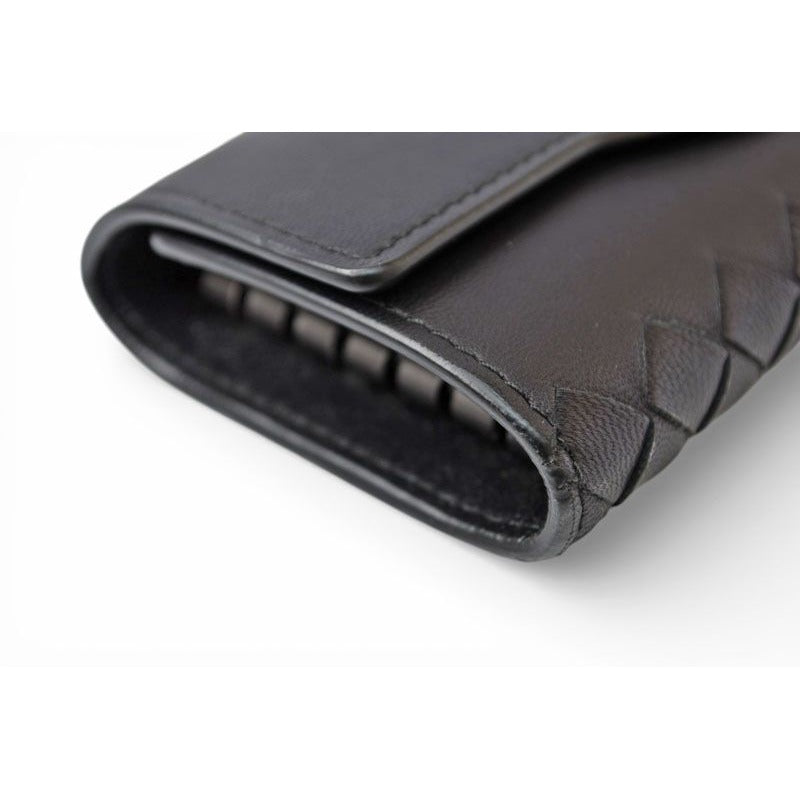 Bottega Veneta Key Case Ring Rows Intrecciato Nappa Black — view 9