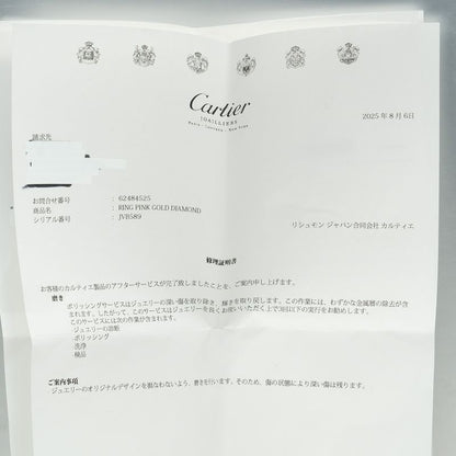 Cartier Love Small 18K Pink Gold And Pavé Diamonds Size 7 Ladies' 3.71g Ring