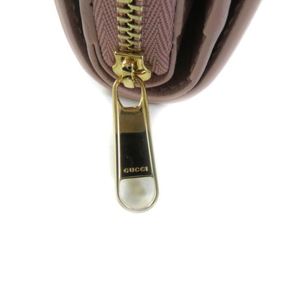 Gucci 772639 Script Mini Wallet With Logo Hardware Leather Bifold Wallet Light