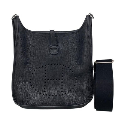 Hermes Shoulder Bag Evelyn 3 PM Z Engraved Taurillon Clemence Noir Black