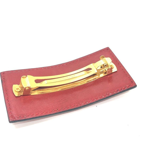 Fendi Barrette Logo Leather Red