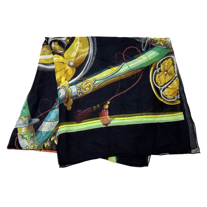 Hermes Scarf Carré 140 Daimyo Princes DU Soleil Levant Daimyo Prince Of The