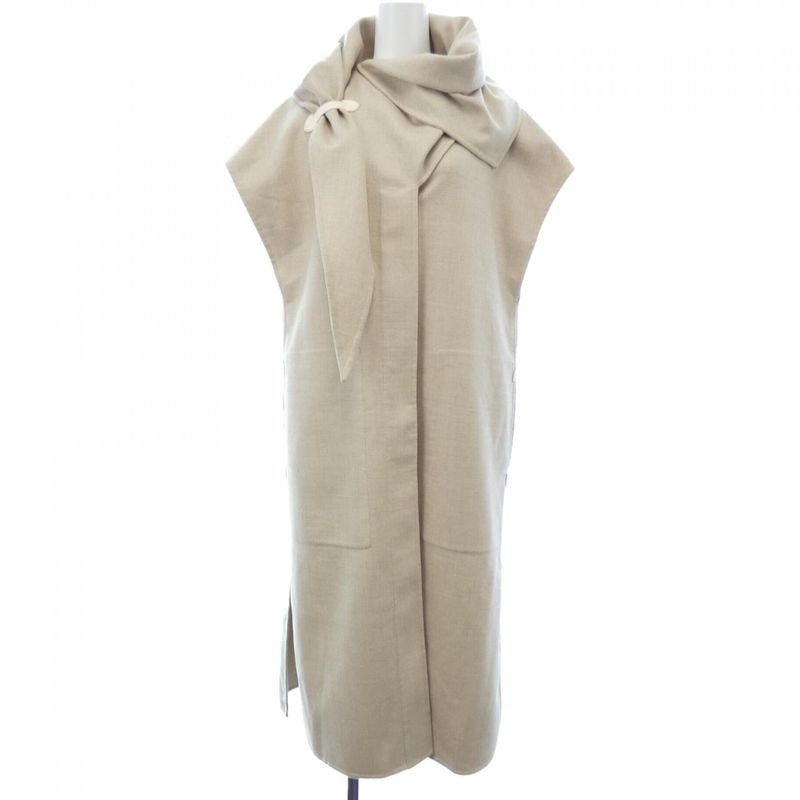 Hermes Long Gilet Draped Neck 5 H0117 df Vest