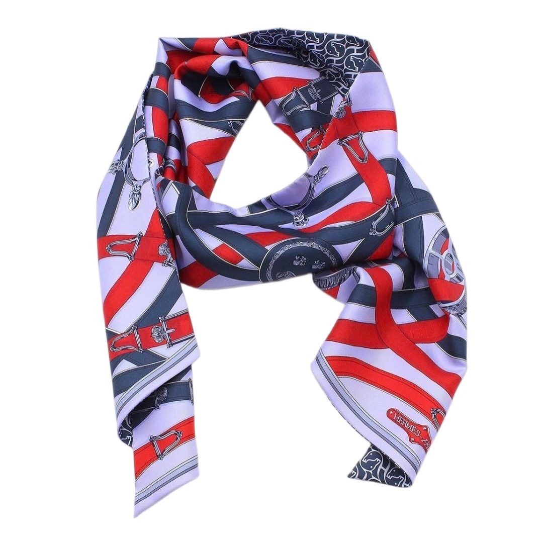 Hermes Maxi Tweely Cavalcadour Silk Scarf