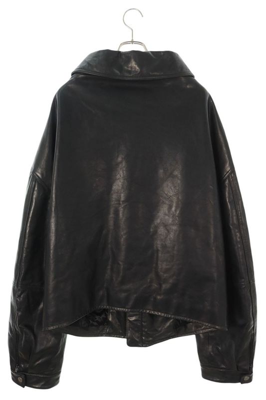 Balenciaga 790239 Tqs08 Off Shoulder Leather Jacket Men's M