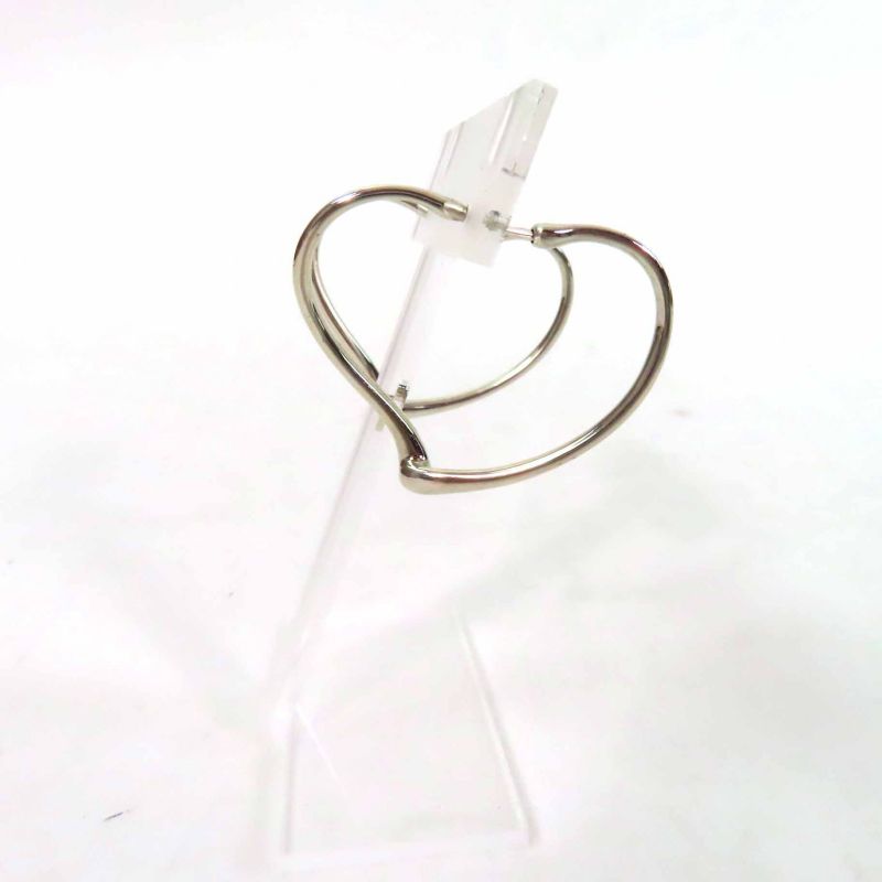 Tiffany & Co Open Heart Hoop Earrings For Both Ears Ag925 Silver