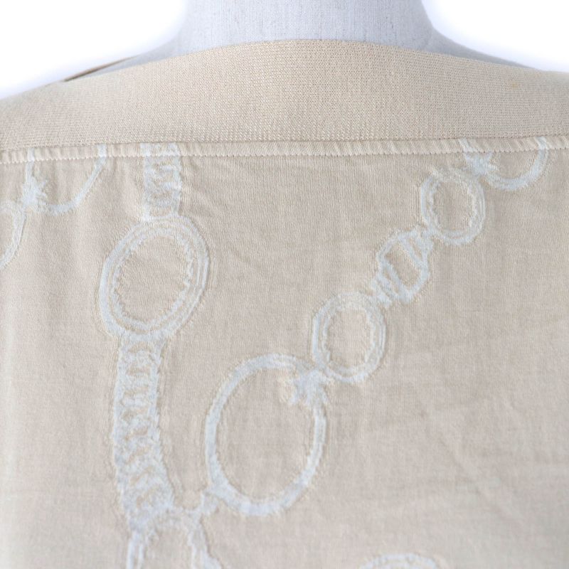 Hermes 22SS 2e4607dz 100% Cotton Short Sleeve T-shirt Top Beige 36 Made In