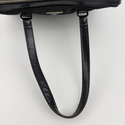 Prada Shoulder Bag Black Nylon Leather Vintage — view 13