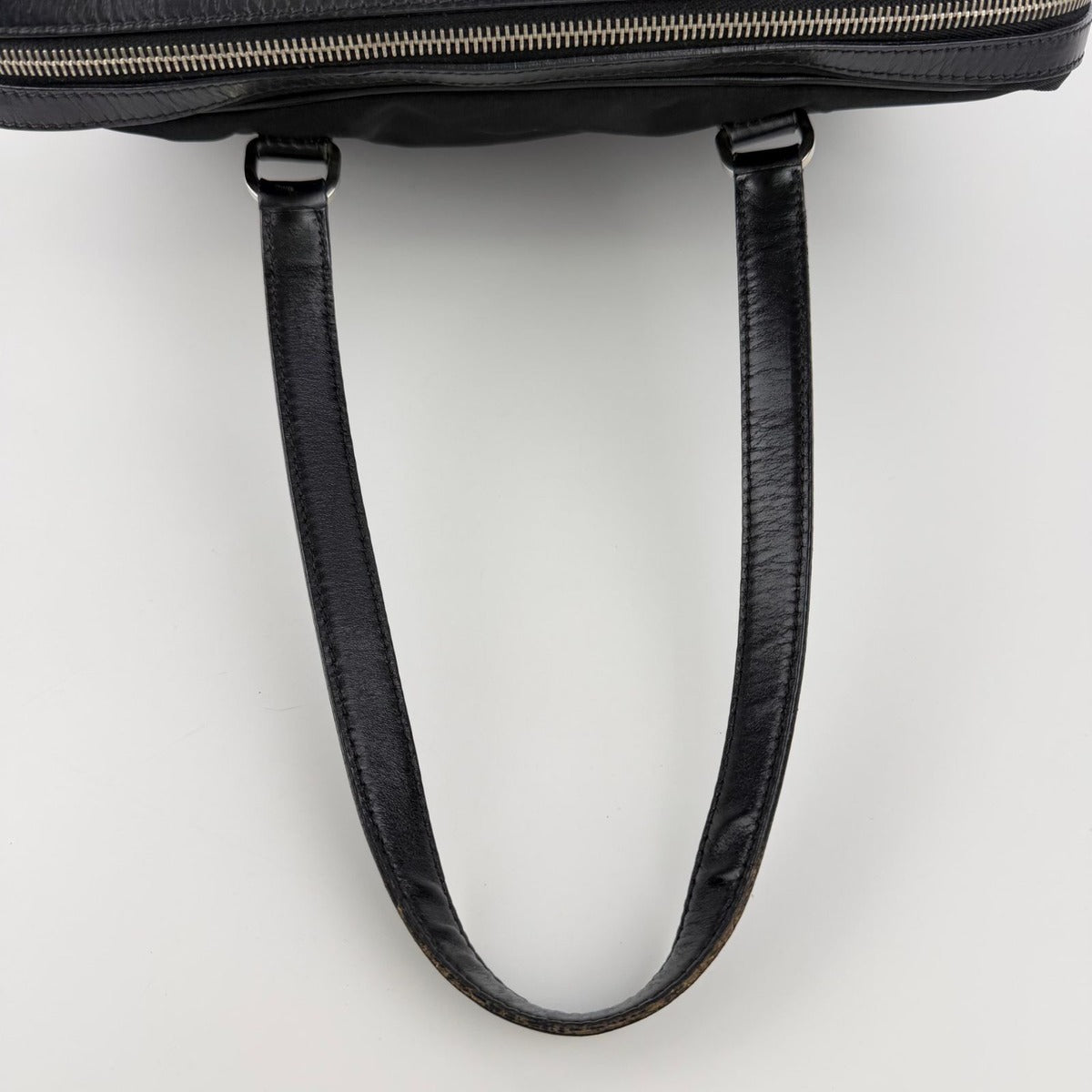 Prada Shoulder Bag Black Nylon Leather Vintage — view 15