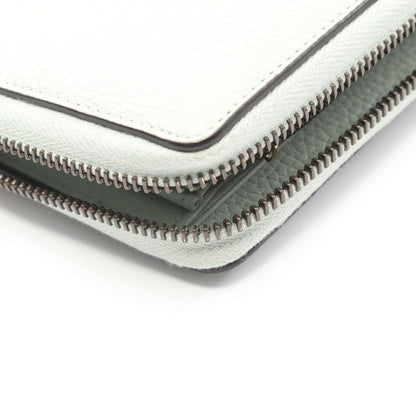 Gucci Round Long Wallet Bamboo Pearl Green Leather With Double — view 6