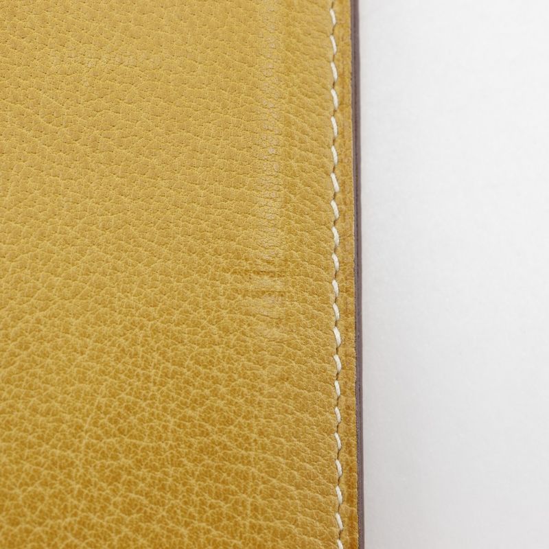 Hermes Agenda Vision Chevre Yellow □L Unisex Notebook Cabas