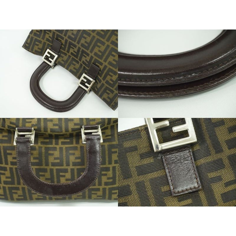 Fendi Zucca Tote Handbag Canvas Brown Bag — view 6