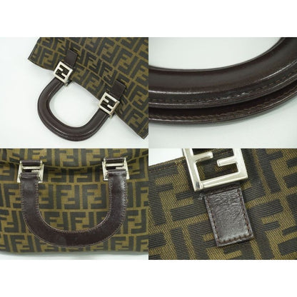 Fendi Zucca Tote Handbag Canvas Brown Bag — view 6