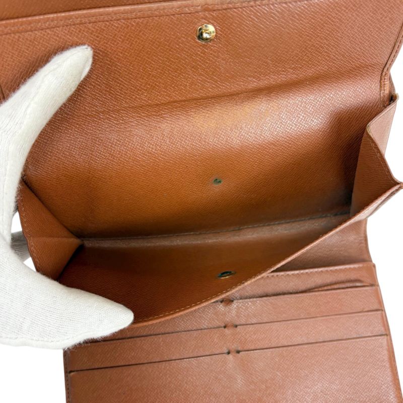 Louis Vuitton Monogram Leather Portefeuille Sarah Bifold Long Wallet