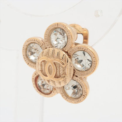 Chanel Coco Mark Flower Earrings (one Side Only) 06A GP And Rhinestone Gold
