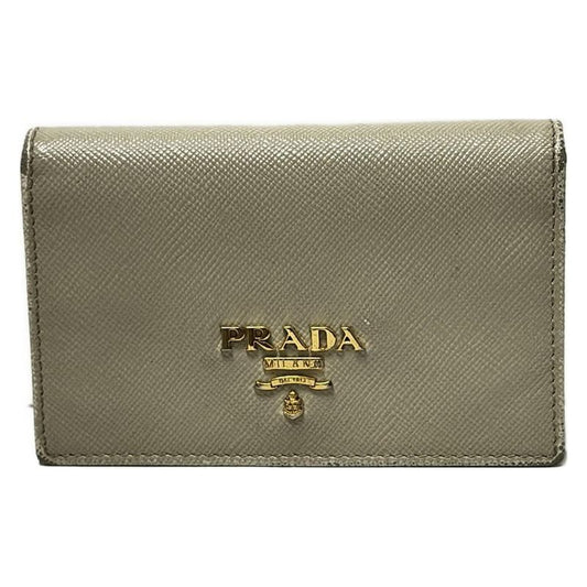 Prada Business Card Case - Beige Leather