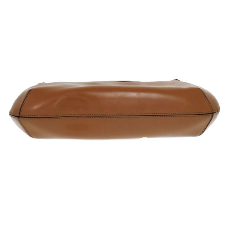 Celine Shape Push Leather Camel Shoulder Bag Brown 0441 Celine Women