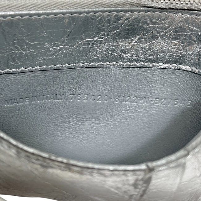 Balenciaga Card Holder Coin Case Silver Monaco 765420