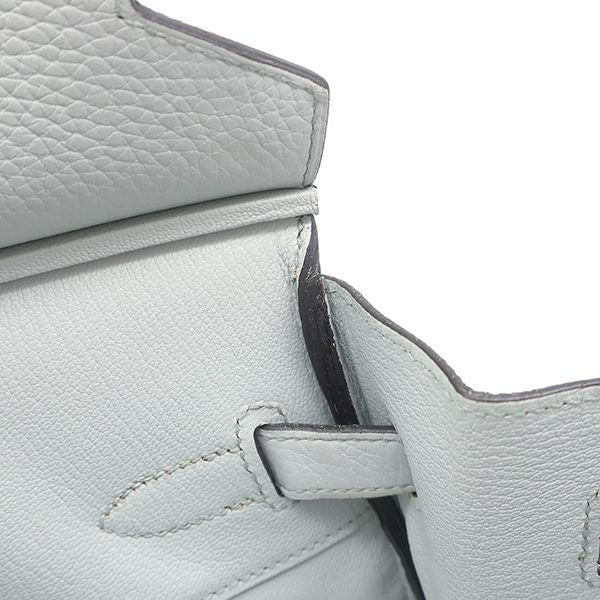 Hermes Handbag Birkin 35 Togo Blue Pale Gold Hardware Light Blue C Engraved