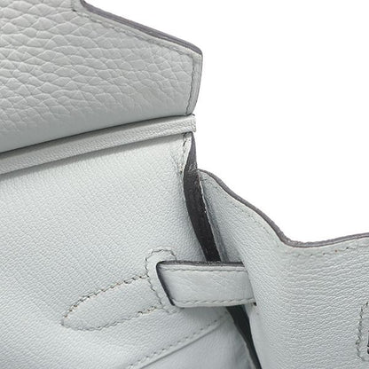 Hermes Handbag Birkin 35 Togo Blue Pale Gold Hardware Light Blue C Engraved