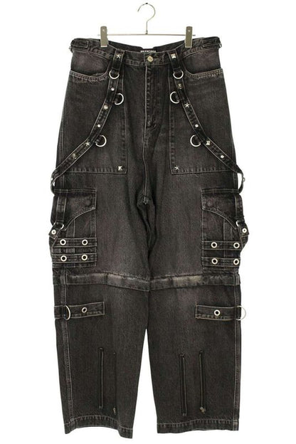 Balenciaga 22SS 681693 Tbp47 Studded Decorated Baggy Labor Denim Pants Men's 32
