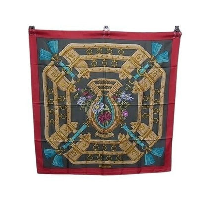 Hermes Large Scarf Carre 90 Multicolor Silk Aux Champs to the Field