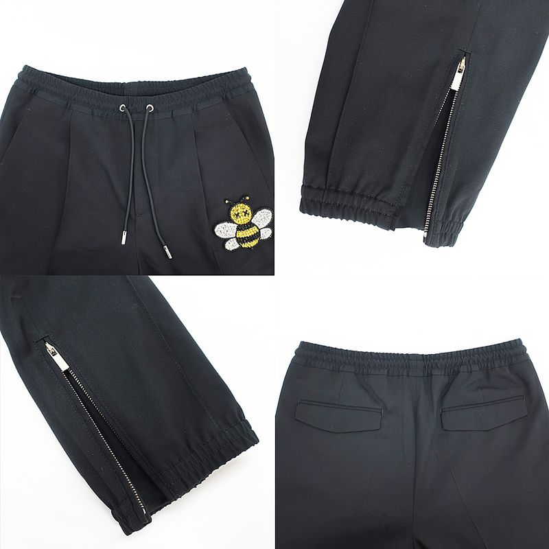 Dior BEE Embroidery Pants Bi-trousers 923c127a4422 Black Bee Zip