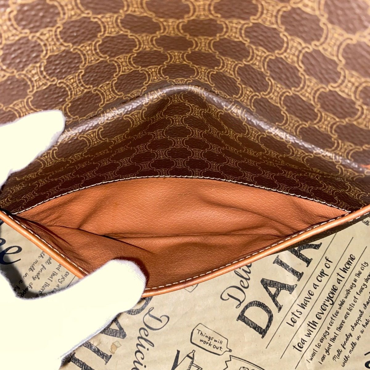 Celine Shoulder Bag Macadam Pochette Travel Commuting to School Smartphone — view 9
