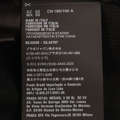 Prada Umc149 100% Virgin Wool Re-nylon Triangle Logo Triangle Plate Knit