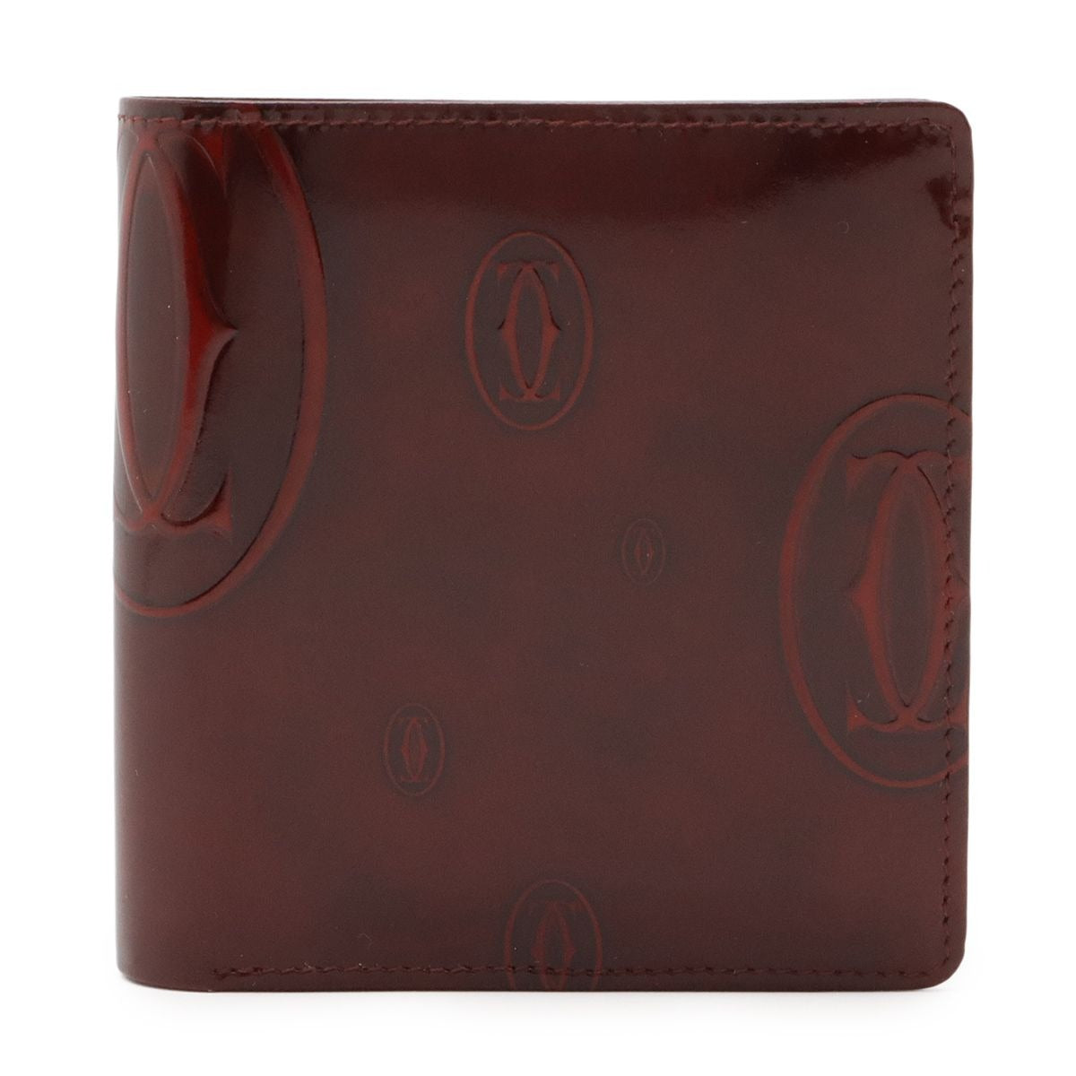 Cartier Happy Birthday Bifold Wallet Enamel Patent