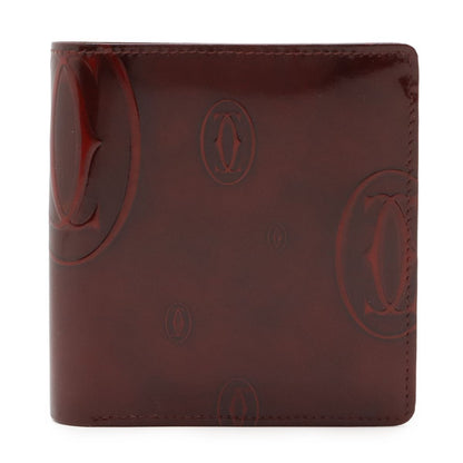 Cartier Happy Birthday Bifold Wallet Enamel Patent