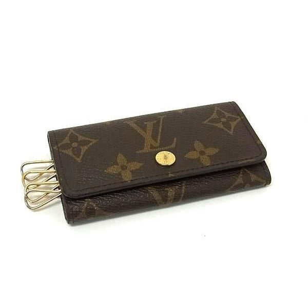 Louis Vuitton Key Case Multicles 4 Brown Monogram Rows Holder