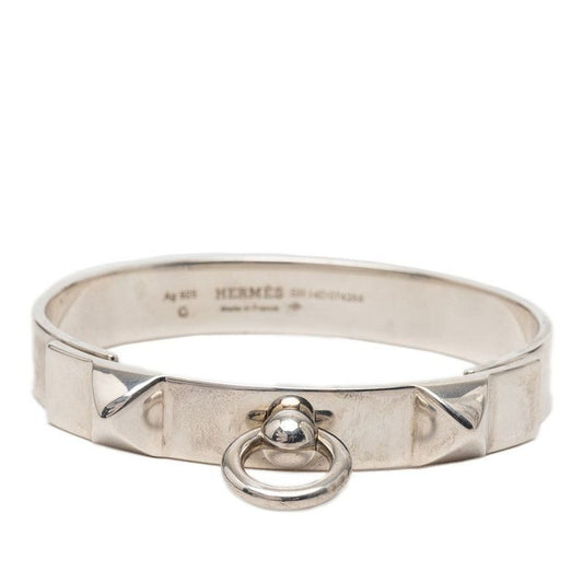 Hermes Collier de Chien PM Bracelet Bangle Silver