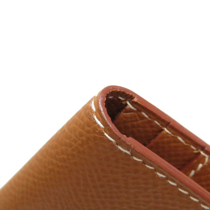 Hermes Bearn Classic Gold Hardware Long Wallet With Coin Purse Courchevel Women