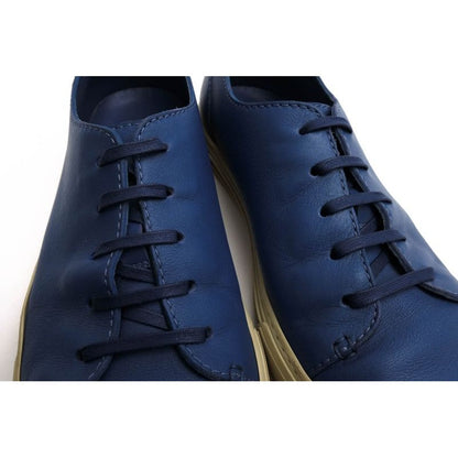 Gucci Shoes Sneakers Low Cut Men Leather Blue Mirosoft — view 5
