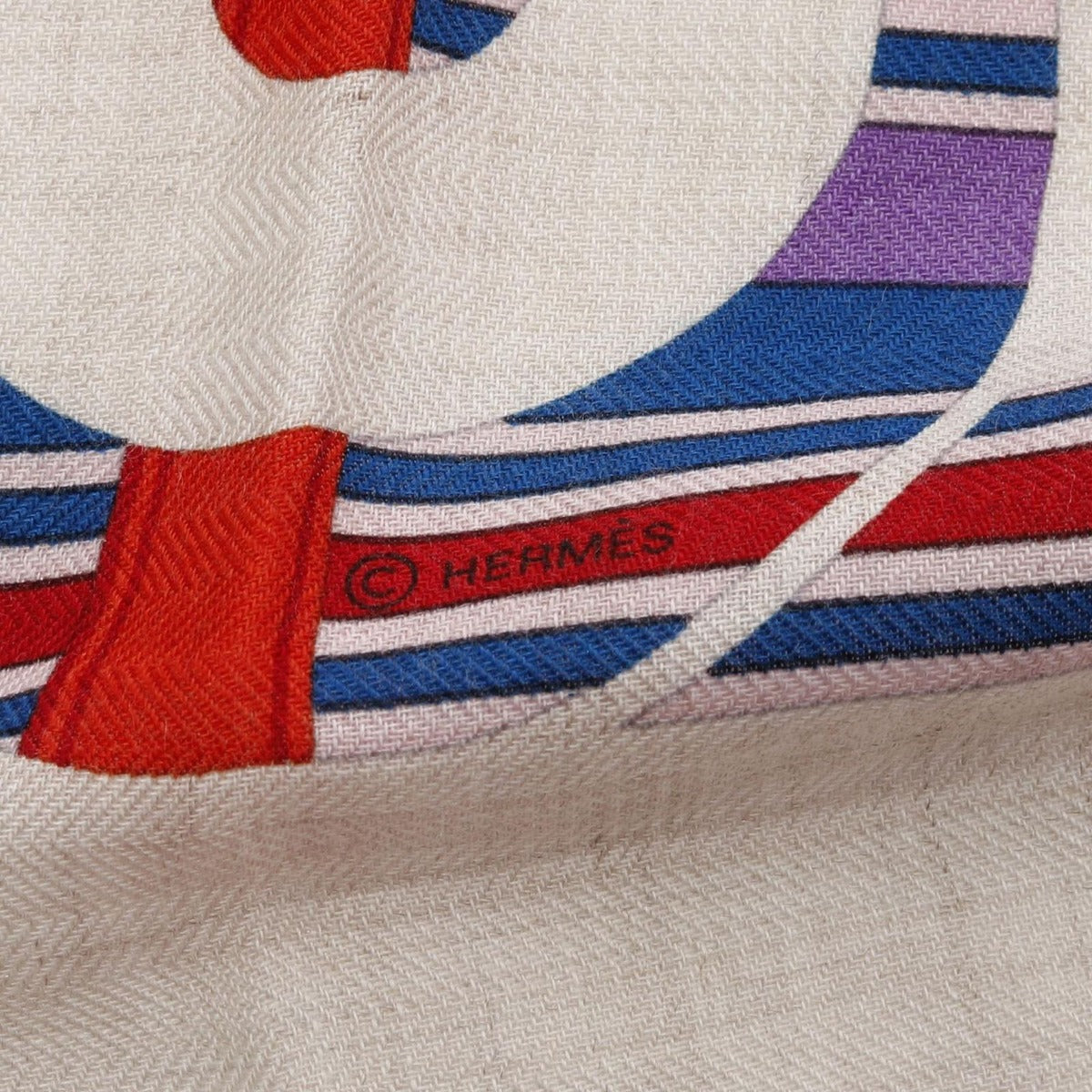 Hermes Scarf Carre Geant 140 Couvertures ET Tenues de Jour Beige Pink Multicolor — view 2