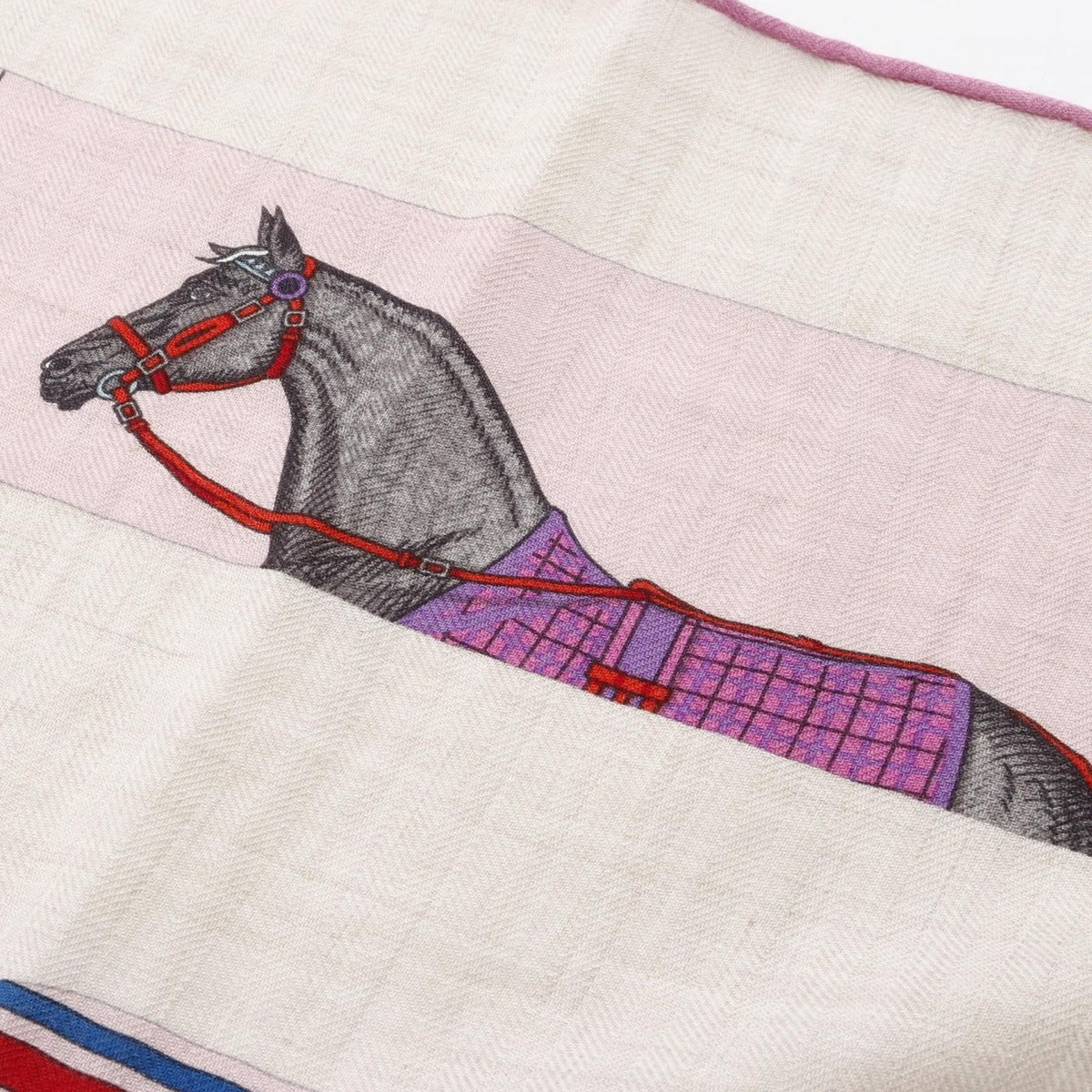 Hermes Scarf Carre Geant 140 Couvertures ET Tenues de Jour Beige Pink Multicolor — view 5