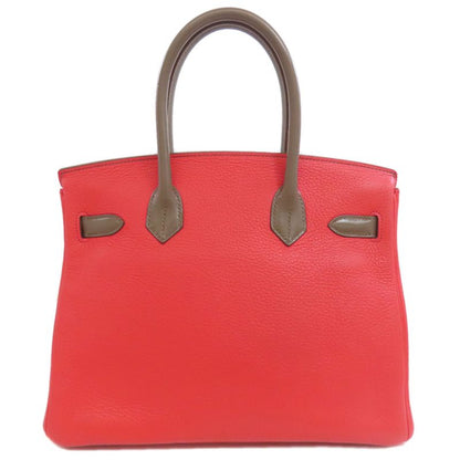 Hermes Birkin 30 Cazac Silver Hardware Handbag Taurillon Swift Women