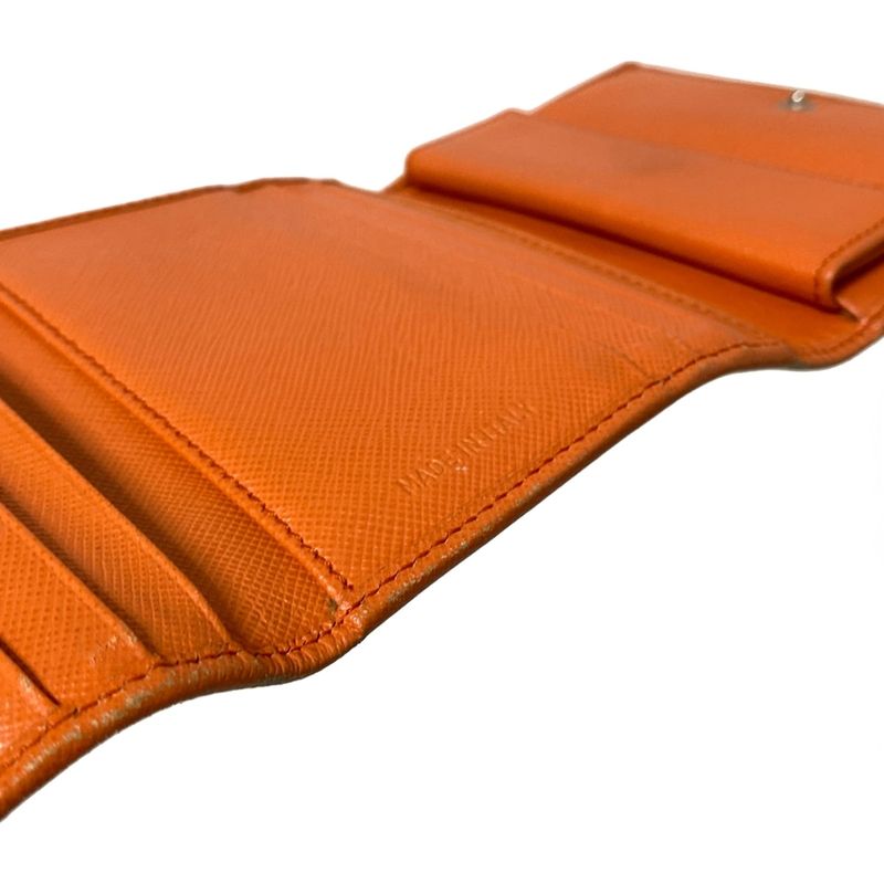 Prada Trifold Wallet - M176a Orange Leather