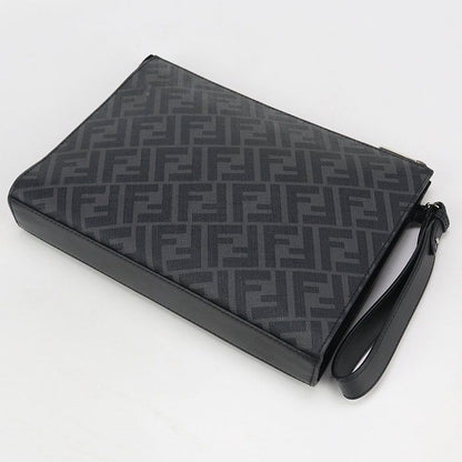 Fendi Diagonal 7va491 Clutch Bag PVC Men's
