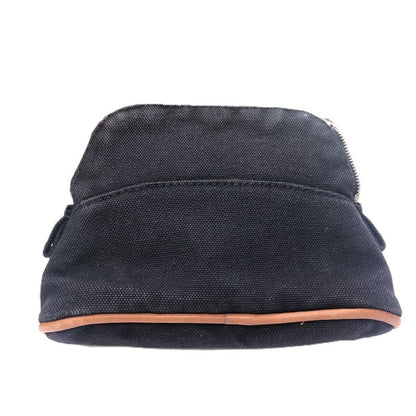 Hermes Cosmetic Pouch Bolide Pouch Mini Canvas Black