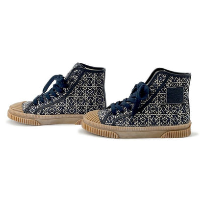 Loewe Sneakers Anagram High Cut Canvas 36 Shoes Navybeige