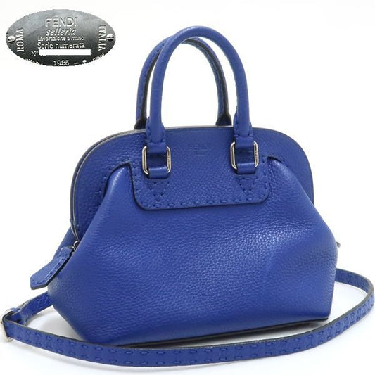 Fendi Selleria 8 Bn258 Mini Adele 2-Way Bag Leather Blue