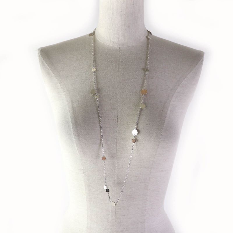 Hermes Sv925 Au750 Confettis Confetti Necklace Serie Silver Gold Made In France