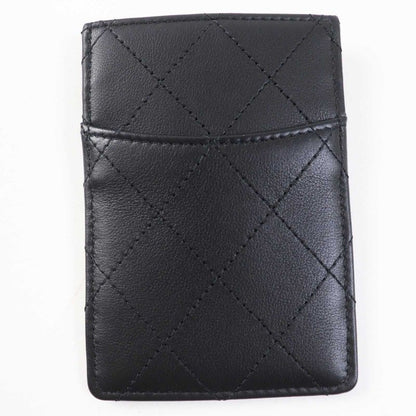 CHANEL Ap3595 Matelasse Coco Mark Lambskin Pass Case/card Case Black Hardware