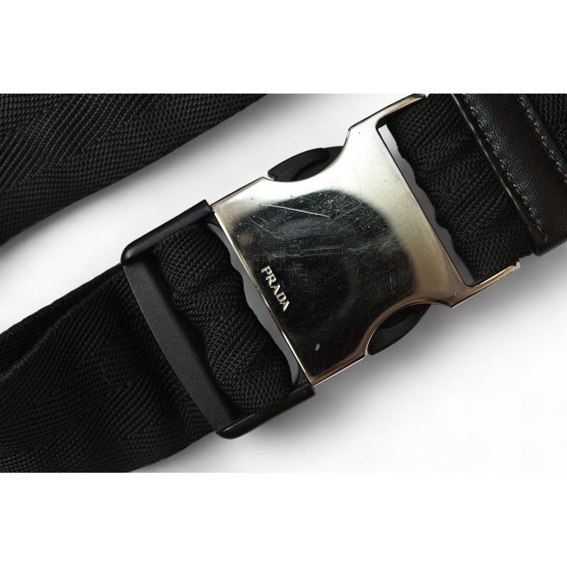 Prada Waist Bag Pouch Body Nylon Nero Black 2 Vl008 Men — view 6