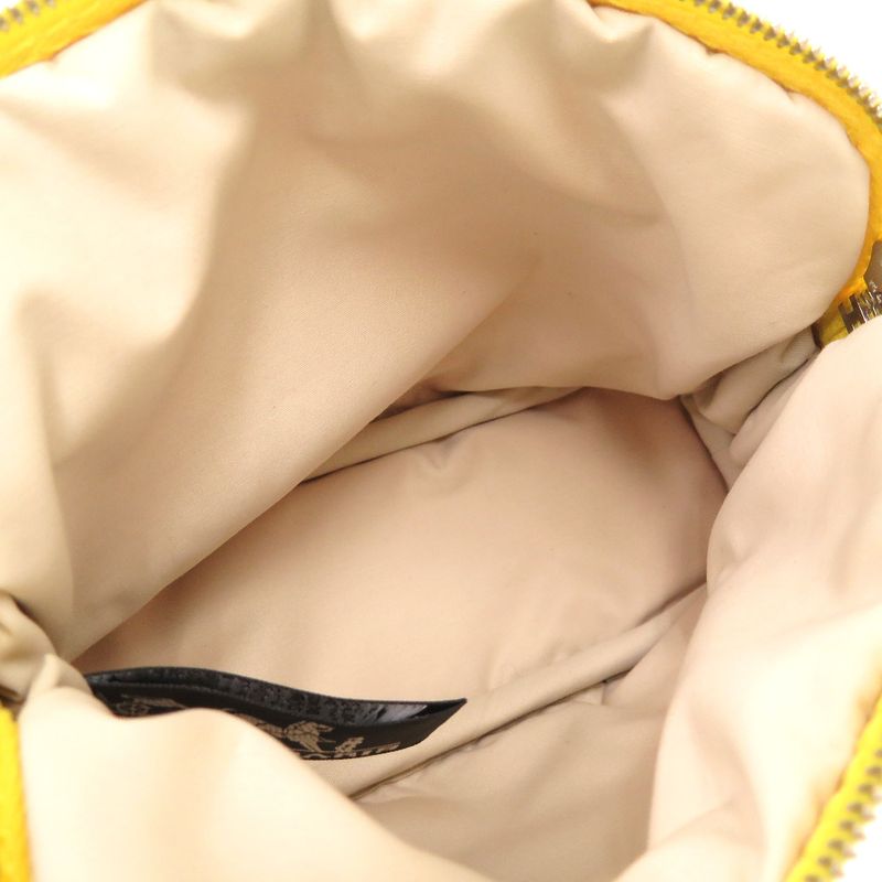 Hermes Bolide Pouch 16 Mini Cotton Yellow Cosmetic Pouch Yellow 0804 Hermes