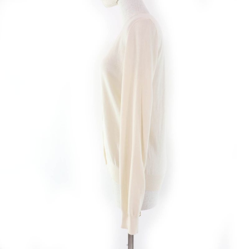 LOEWE S359y16k24 100% Cashmere Long Sleeve Knit Cardigan With Logo Hardware