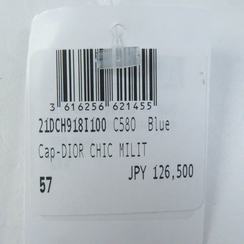 Christian DIOR 21dch918i100 Wool Silk Oblique Cap Dark Navy 57 Made In Italy