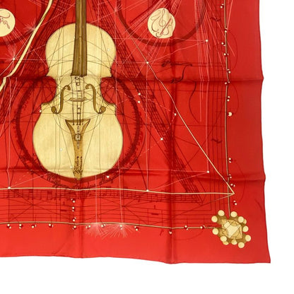 Hermes Scarf Silk Carre 90 Music Of The Spheres La Musique Des Spheres Red